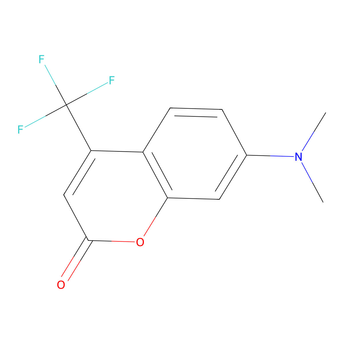 Coumarin 152 molecular structure, CAS 53518-14-2