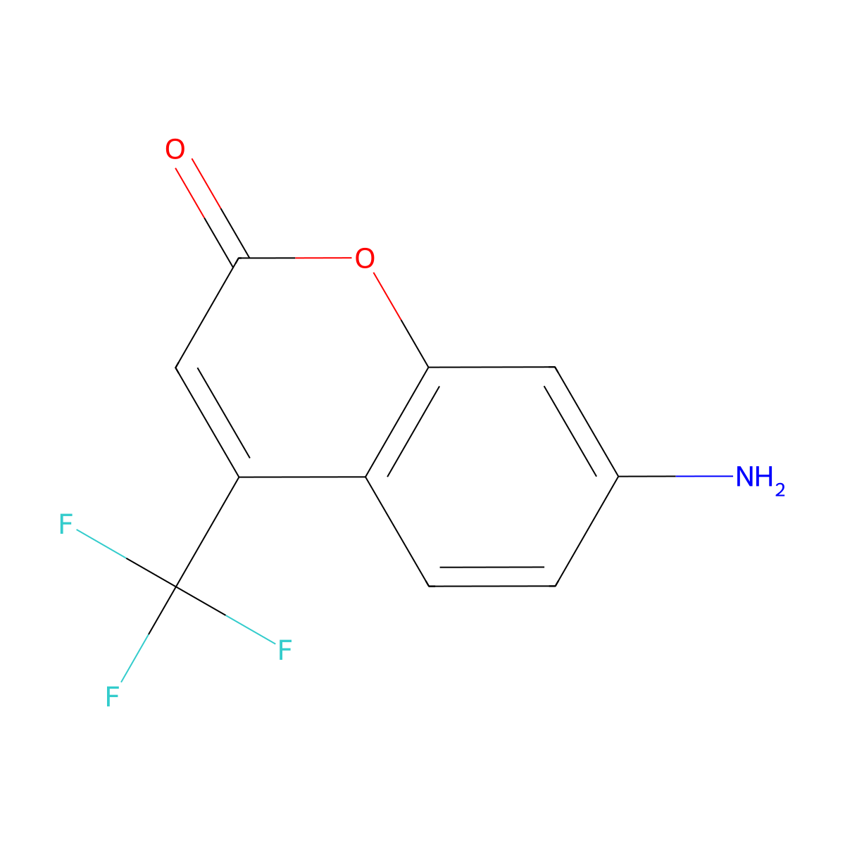 7-Amino-4-(trifluoromethyl)coumarin molecular structure, CAS 53518-15-3