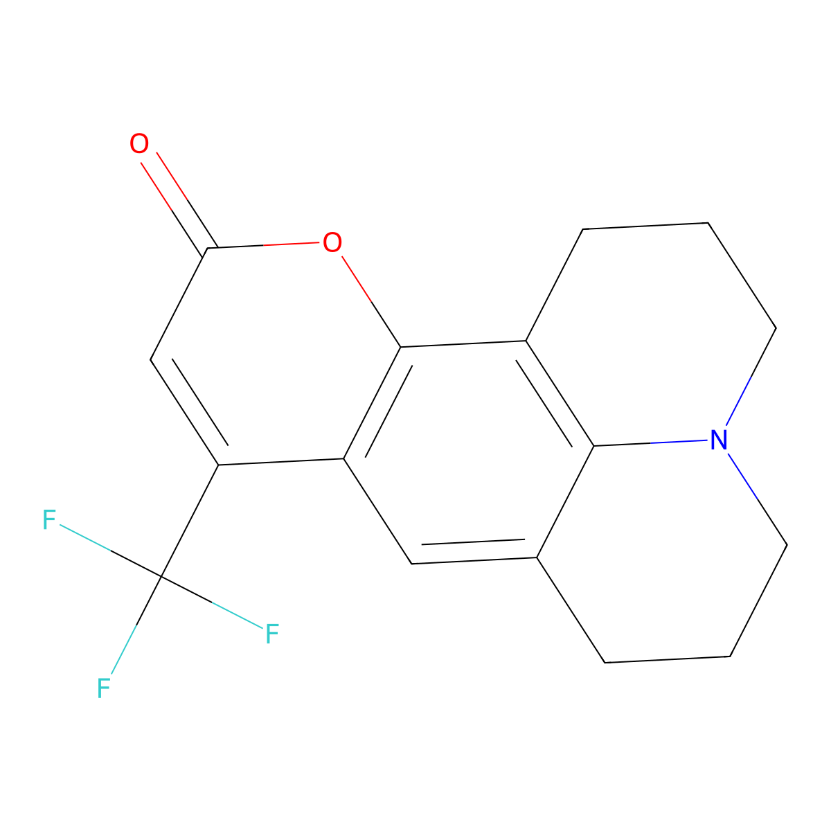 Coumarin 153 molecular structure, CAS 53518-18-6