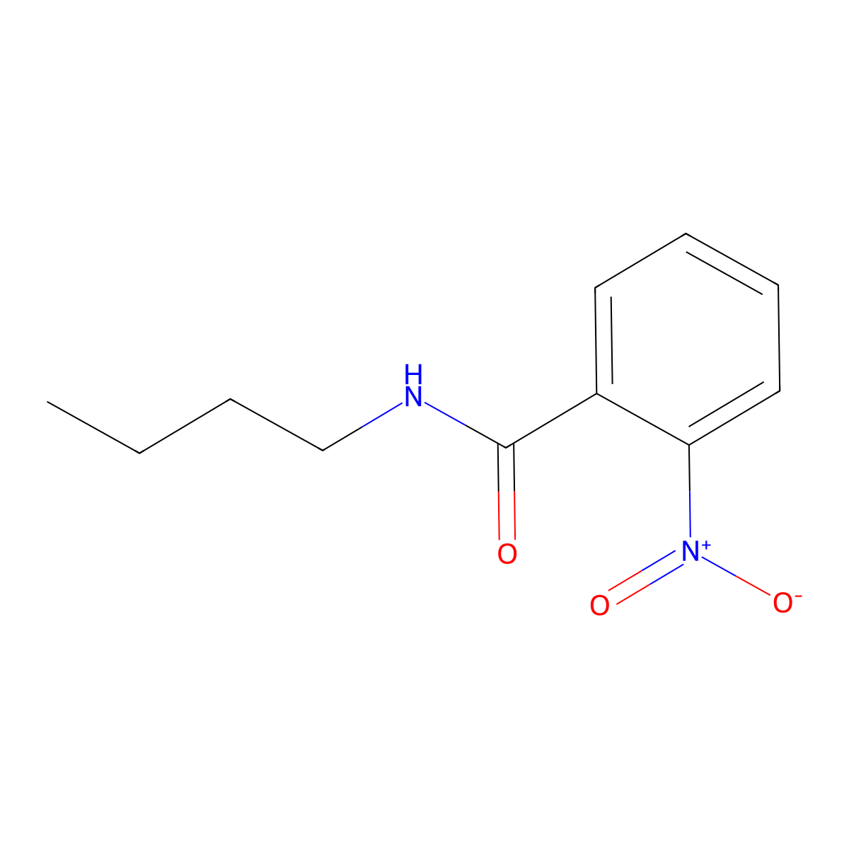 N-butyl-2-nitrobenzamide molecular structure, CAS 5352-10-3