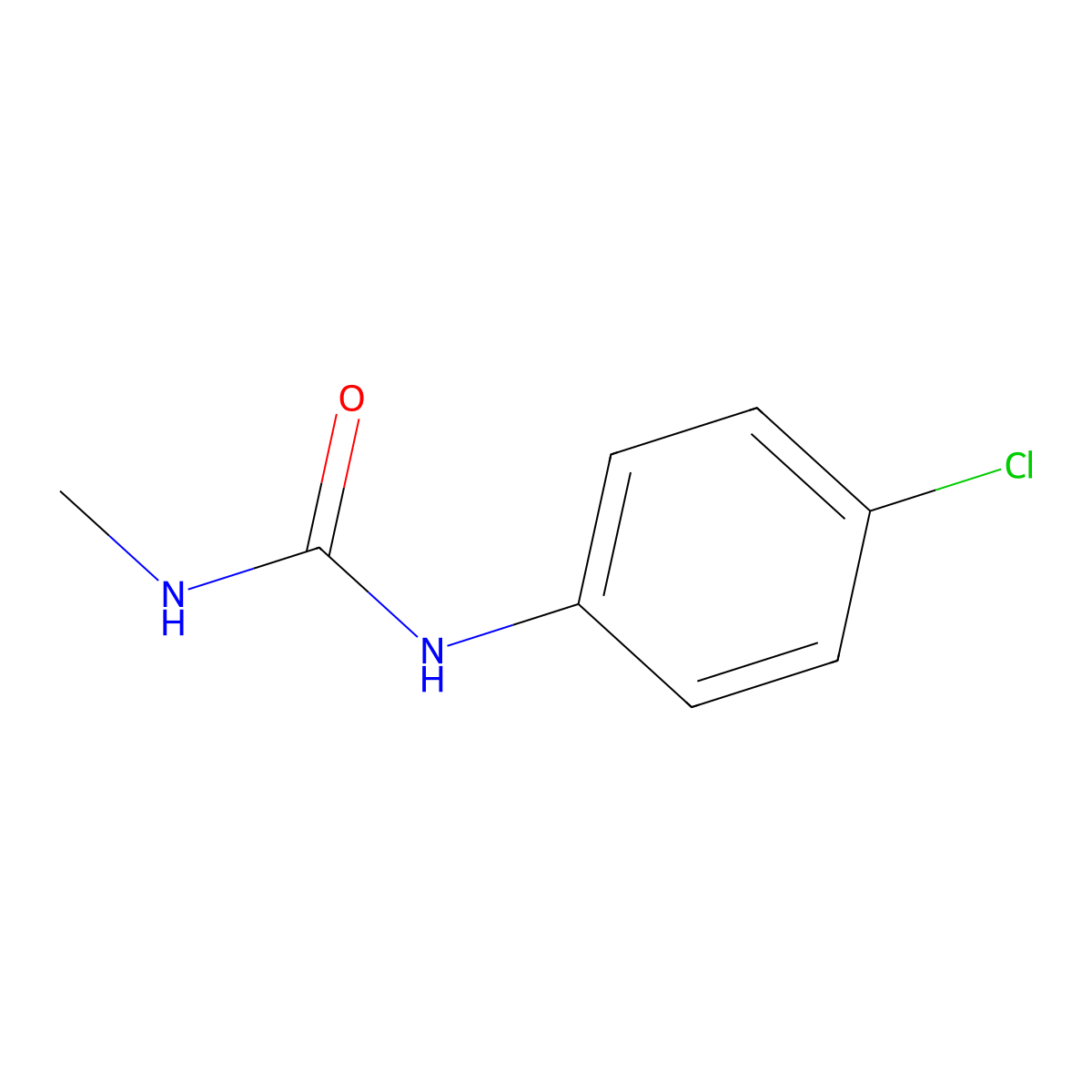 Monomethylmonuron molecular structure, CAS 5352-88-5
