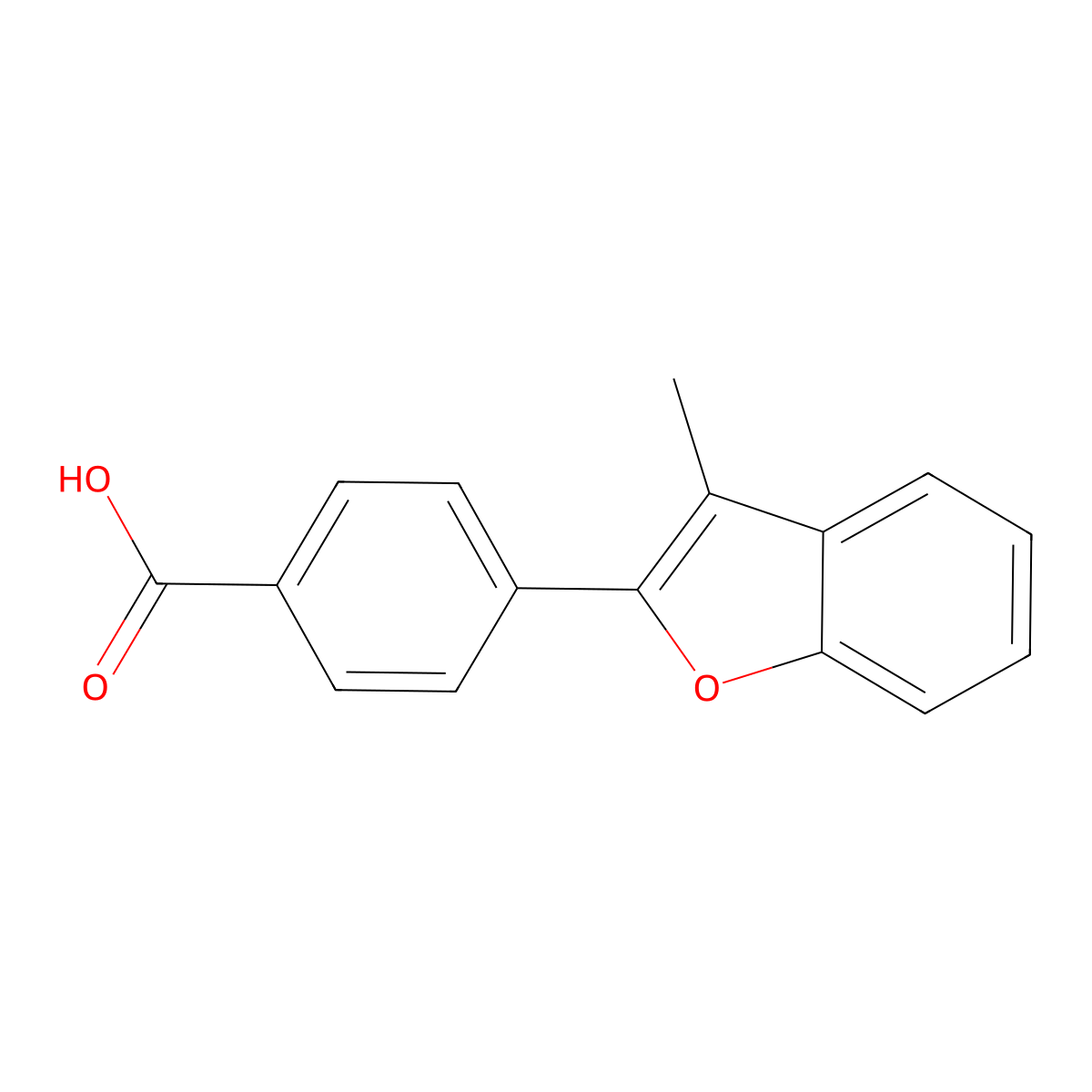 4-(3-Methyl-2-benzofuranyl)benzoic acid molecular structure, CAS 53524-84-8