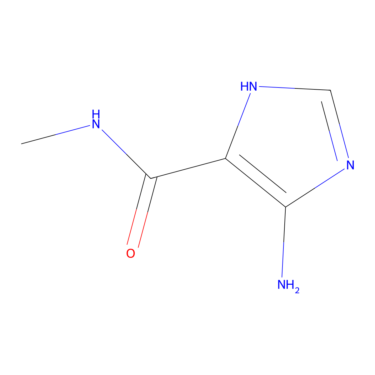 4-amino-N-methyl-1H-imidazole-5-carboxamide molecular structure, CAS 53525-66-9