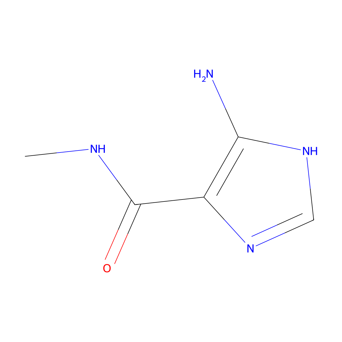 4-amino-N-methyl-1H-imidazole-5-carboxamide molecular structure, CAS 53525-66-9