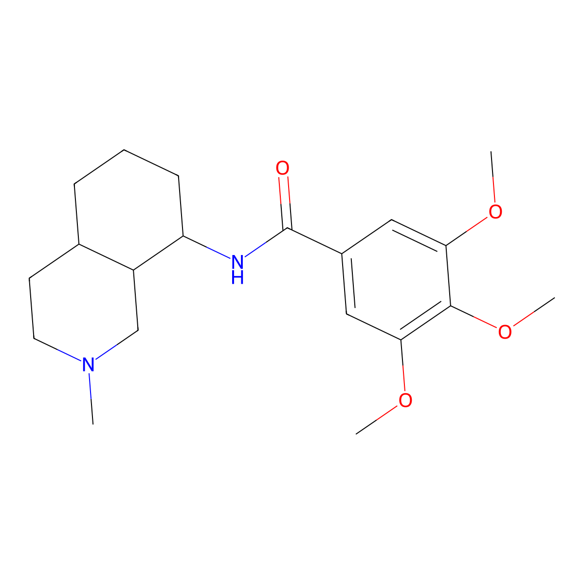 3,4,5-Trimethoxy-N-(2-methyldecahydroisoquinolin-8-yl)benzene-1-carboximidic acid molecular structure, CAS 53525-87-4