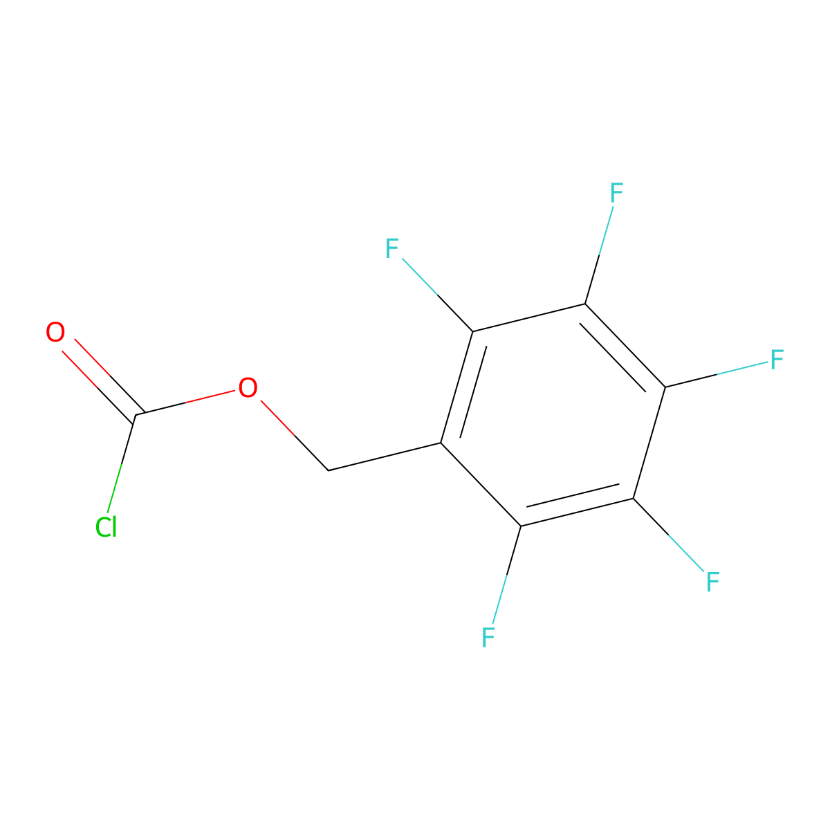 Pentafluorobenzyl chloroformate molecular structure, CAS 53526-74-2