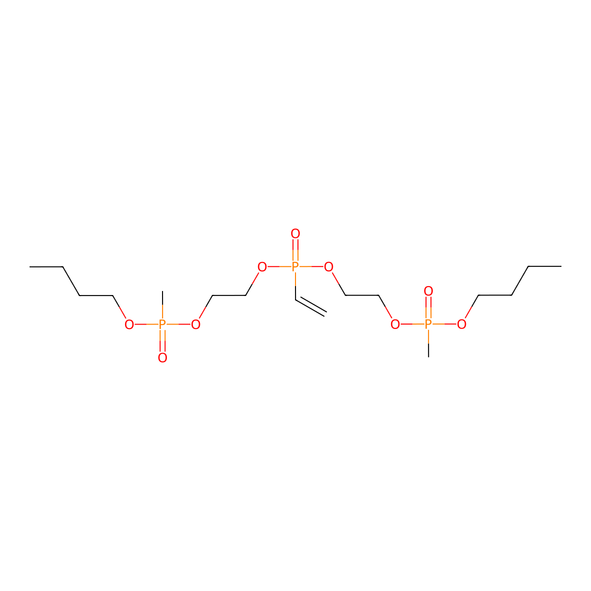 1-[2-[2-[Butoxy(methyl)phosphoryl]oxyethoxy-ethenylphosphoryl]oxyethoxy-methylphosphoryl]oxybutane molecular structure, CAS 53529-45-6