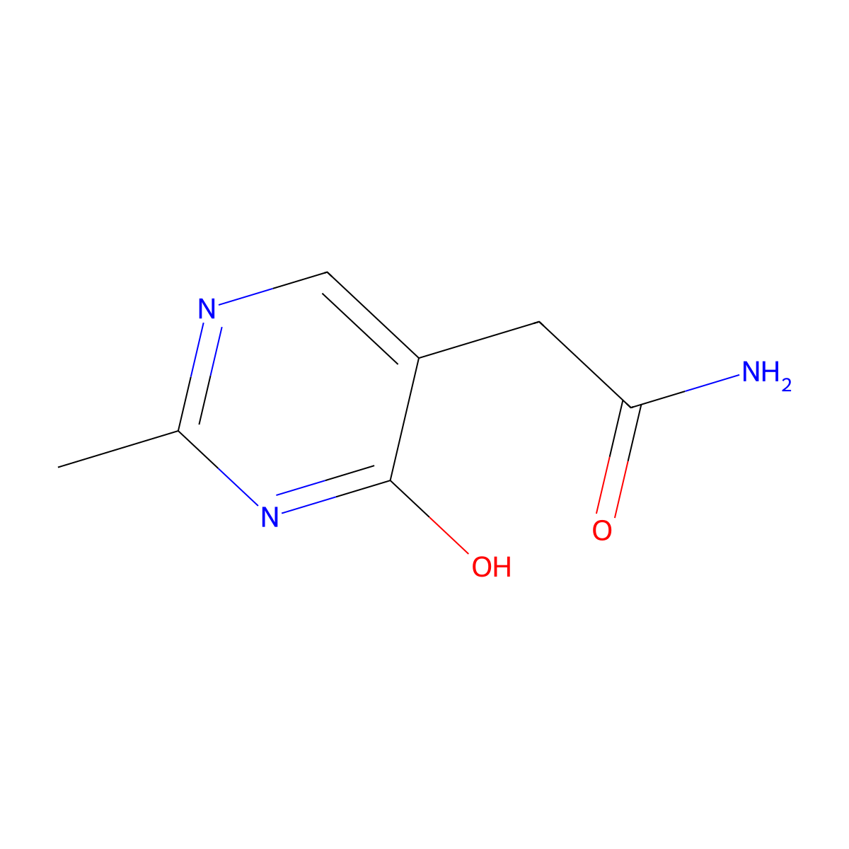 2-(4-Hydroxy-2-methylpyrimidin-5-yl)acetamide molecular structure, CAS 5353-05-9