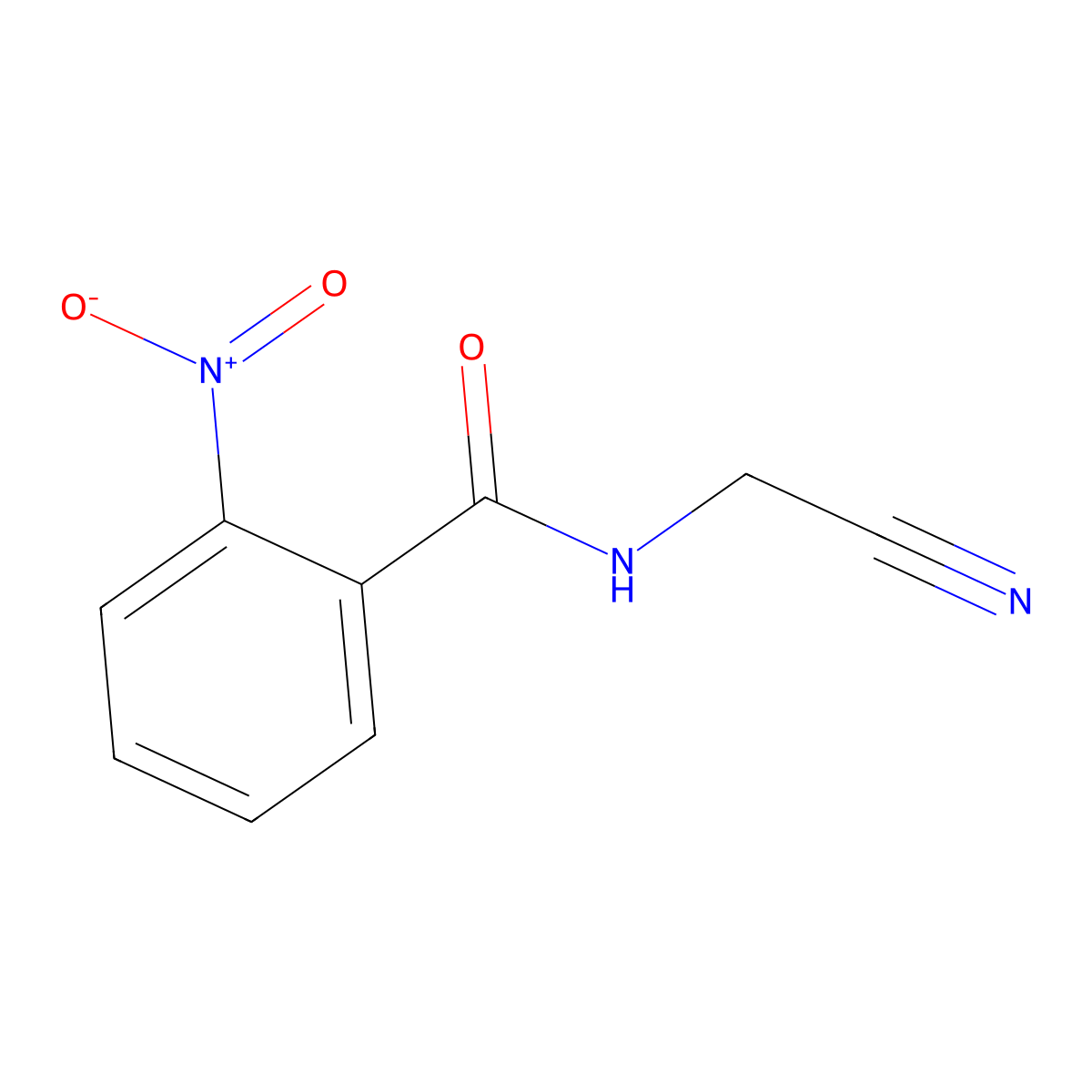 N-(cyanomethyl)-2-nitrobenzamide molecular structure, CAS 5353-28-6