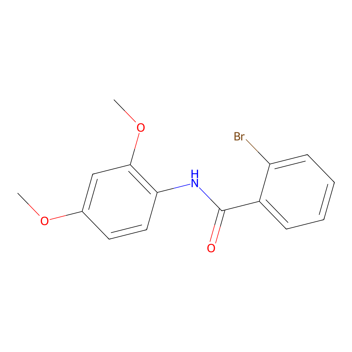2-bromo-N-(2,4-dimethoxyphenyl)benzamide molecular structure, CAS 5353-82-2