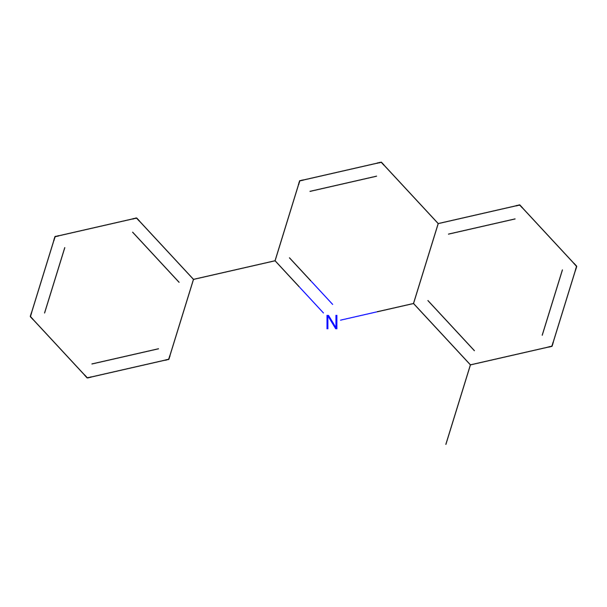 8-Methyl-2-phenylquinoline molecular structure, CAS 5353-90-2