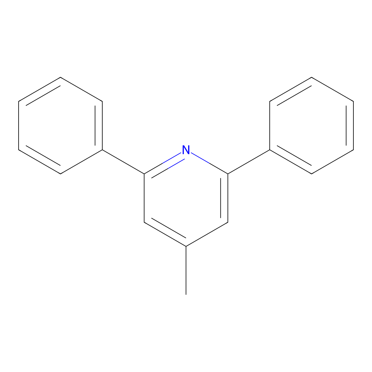 4-Methyl-2,6-diphenylpyridine molecular structure, CAS 53531-57-0