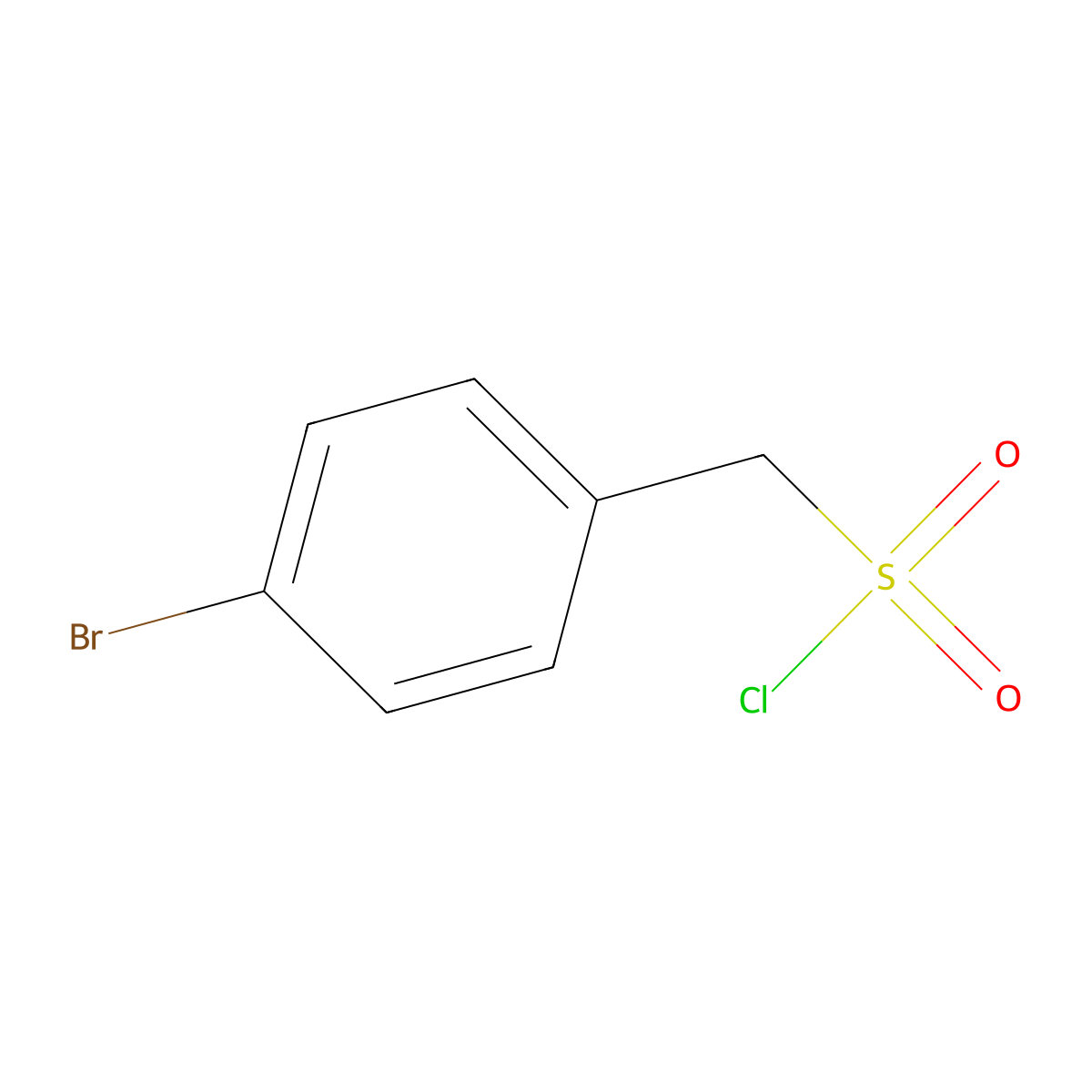(4-Bromophenyl)methanesulfonyl chloride molecular structure, CAS 53531-69-4