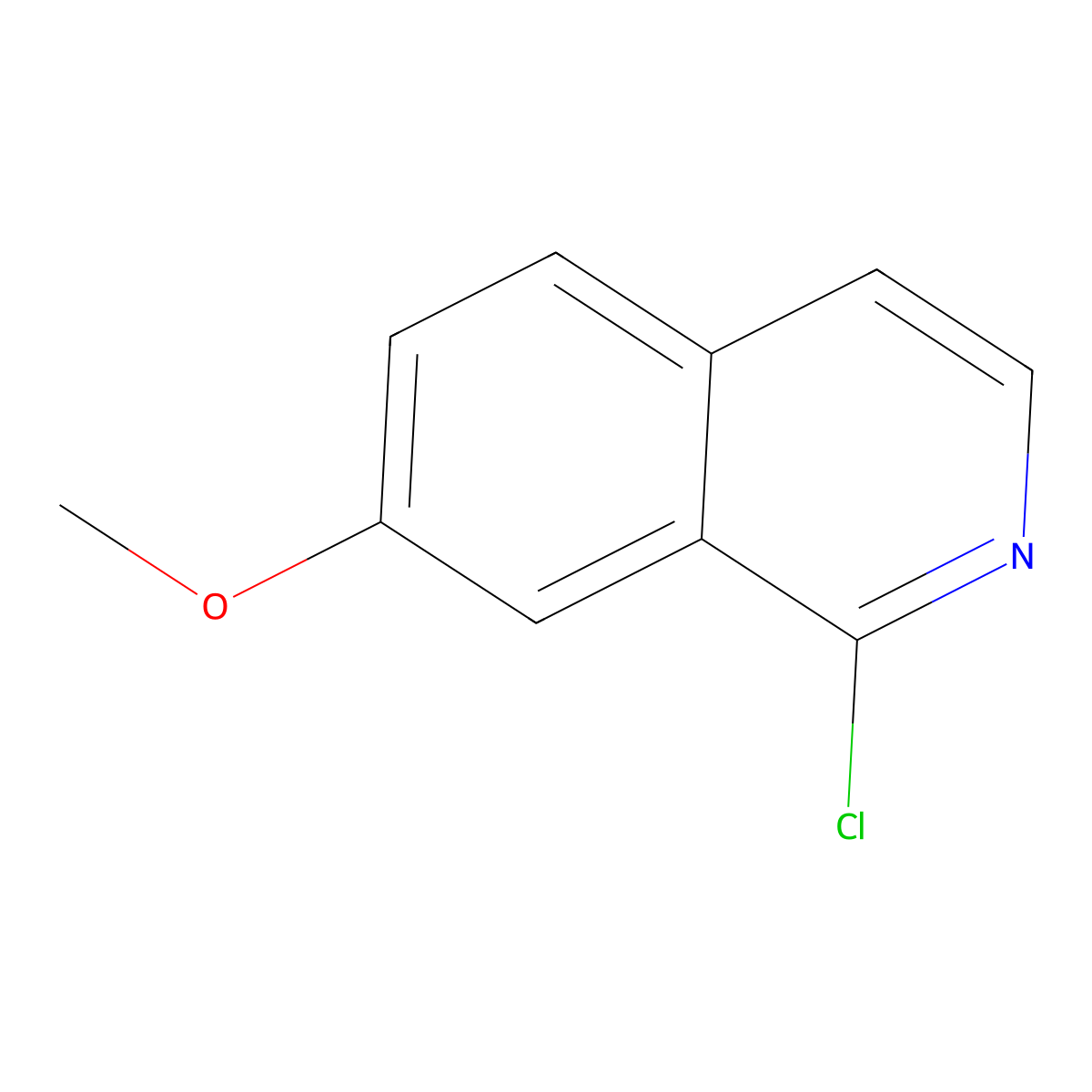 1-Chloro-7-methoxyisoquinoline molecular structure, CAS 53533-54-3