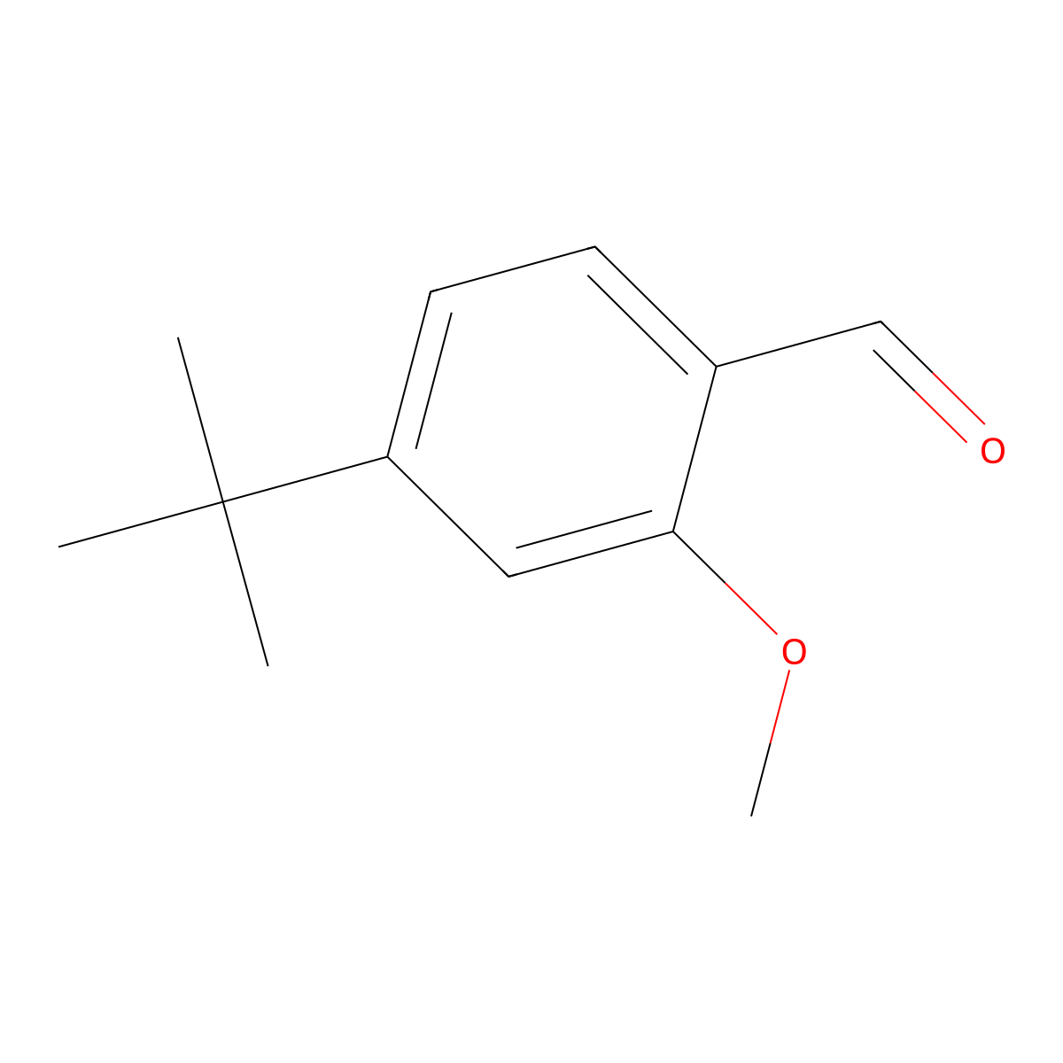 4-Tert-butyl-2-methoxybenzaldehyde molecular structure, CAS 53535-88-9