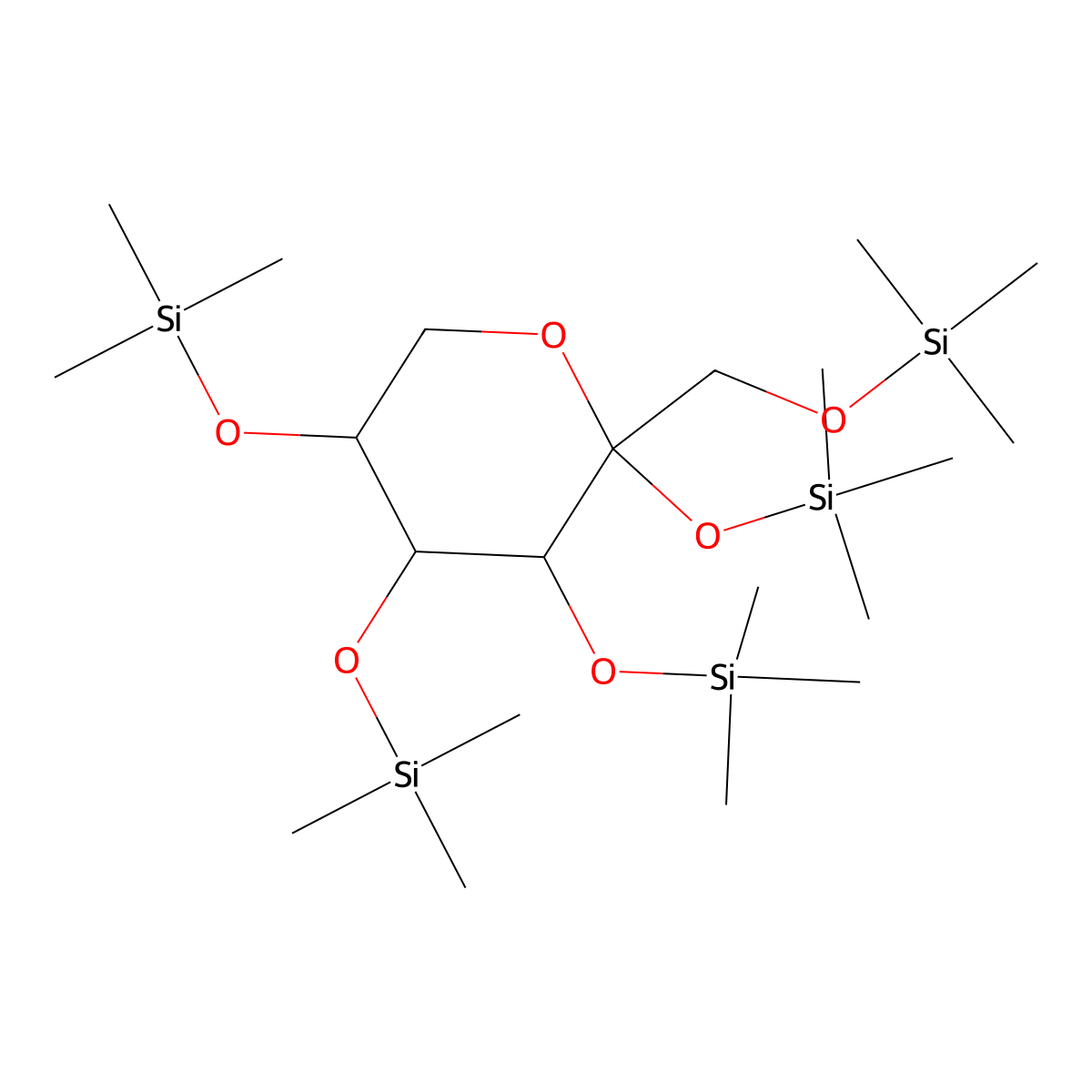 A-Fructopyranose, TMS molecular structure, CAS 53538-03-7