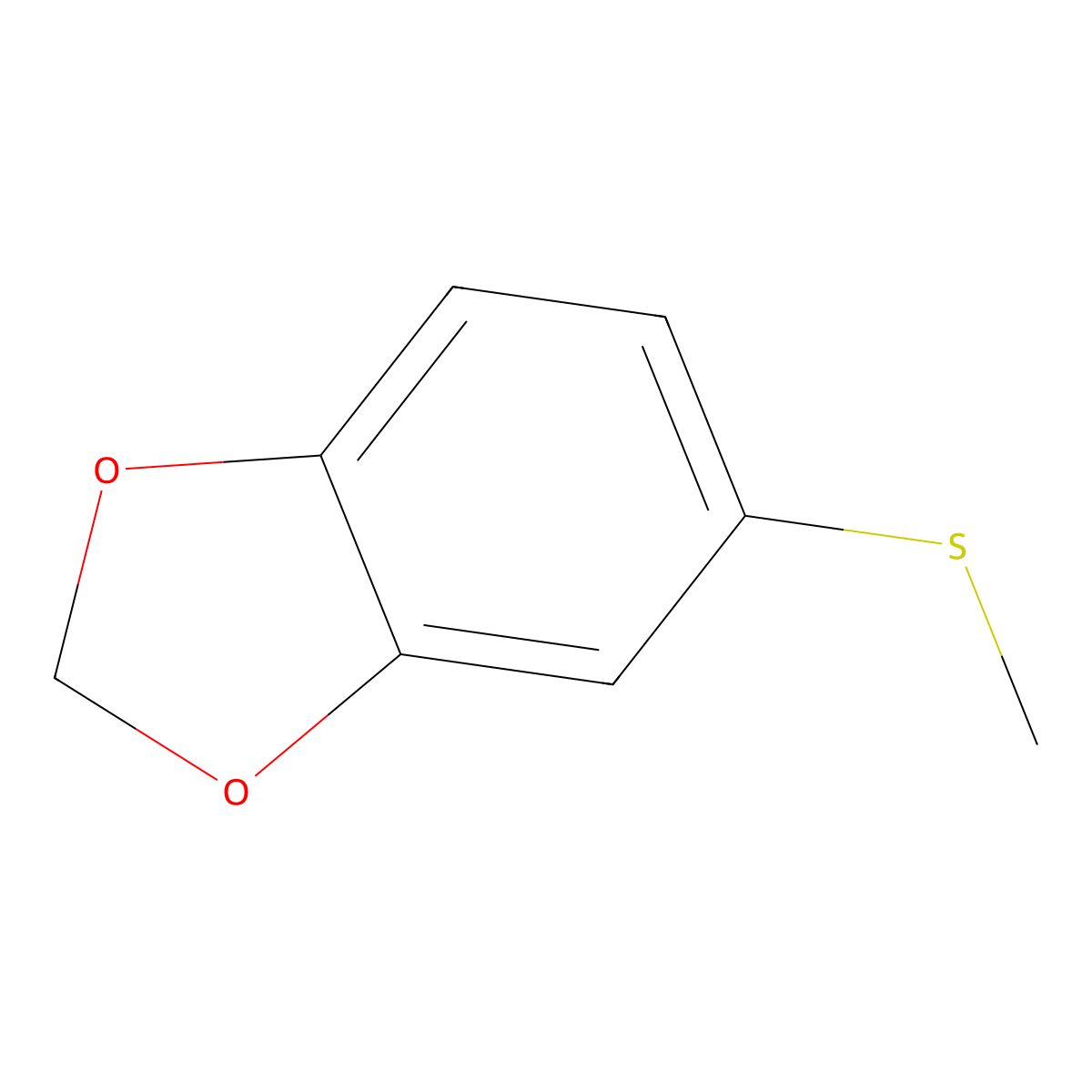 5-(Methylthio)benzo[d][1,3]dioxole molecular structure, CAS 5354-08-5