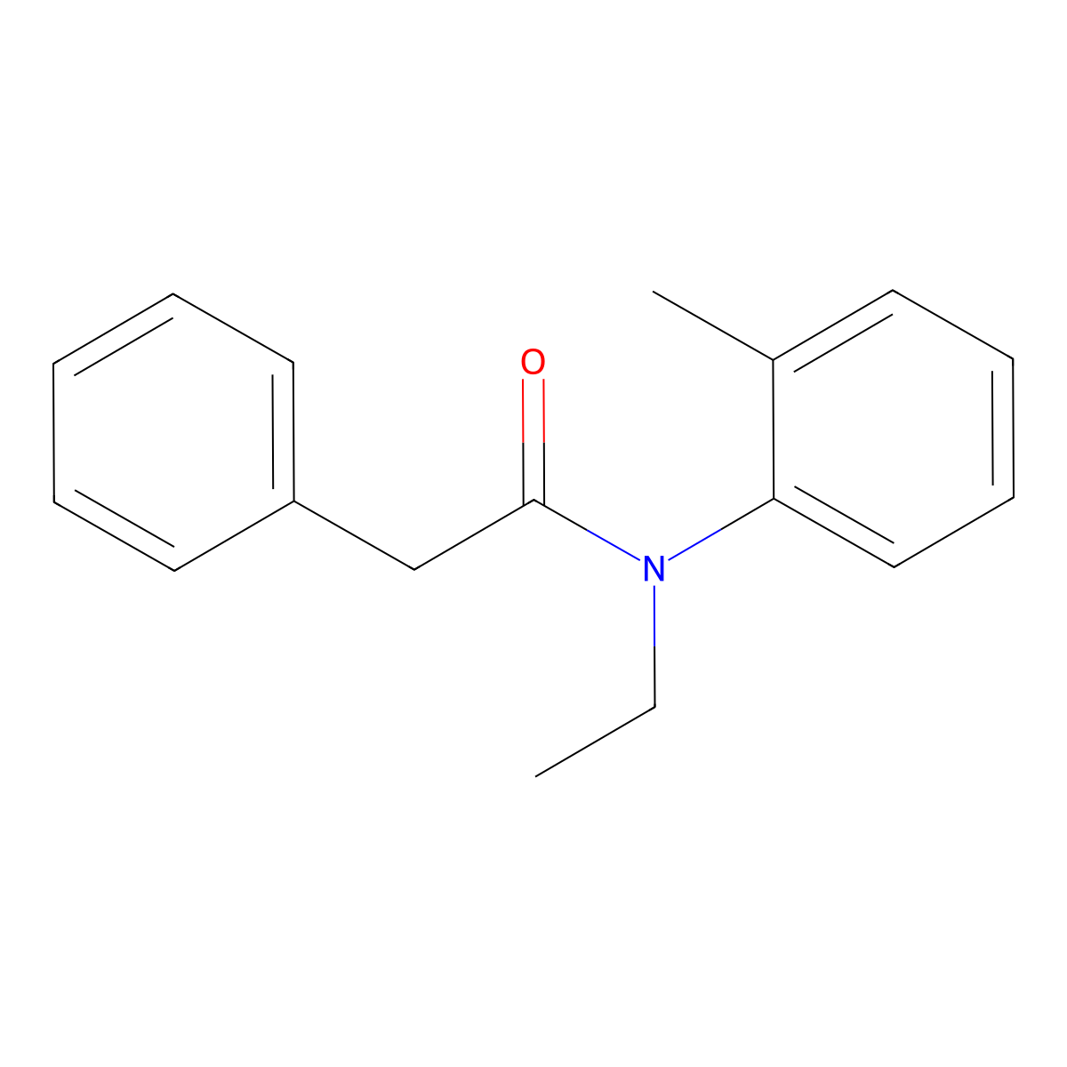 n-Ethyl-n-(2-methylphenyl)-2-phenylacetamide molecular structure, CAS 5354-20-1