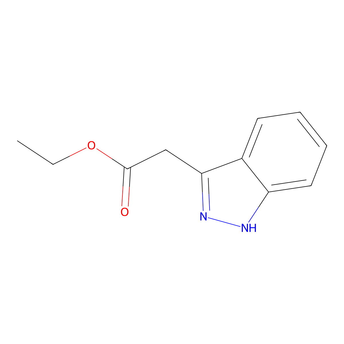 Ethyl 2-(1H-indazol-3-yl)acetate molecular structure, CAS 53541-18-7