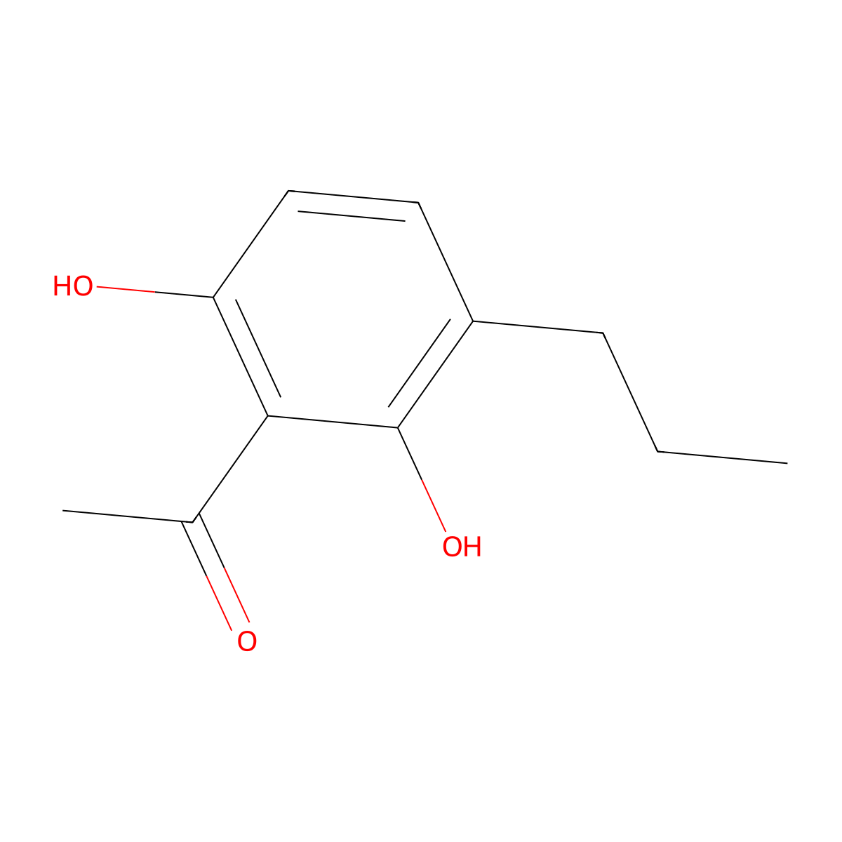 1-(2,6-Dihydroxy-3-propylphenyl)ethanone molecular structure, CAS 53542-79-3