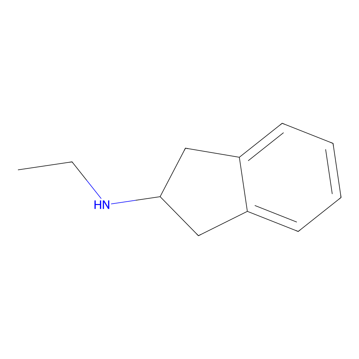 N-Ethyl-2,3-dihydro-1H-inden-2-amine molecular structure, CAS 53545-50-9