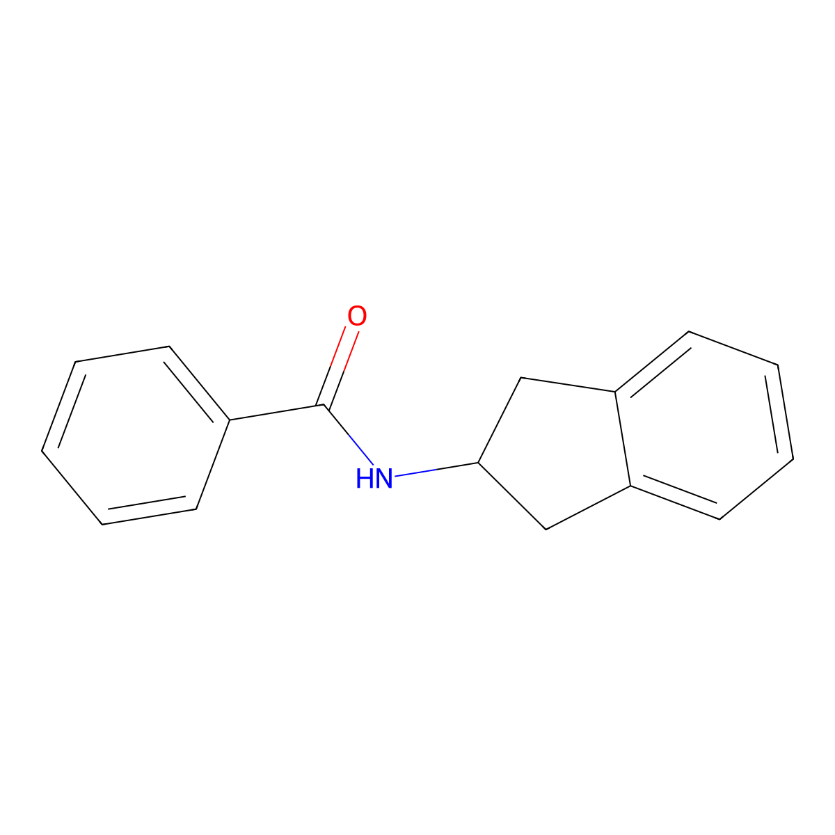 N-(2,3-dihydro-1H-inden-2-yl)benzamide molecular structure, CAS 53545-57-6