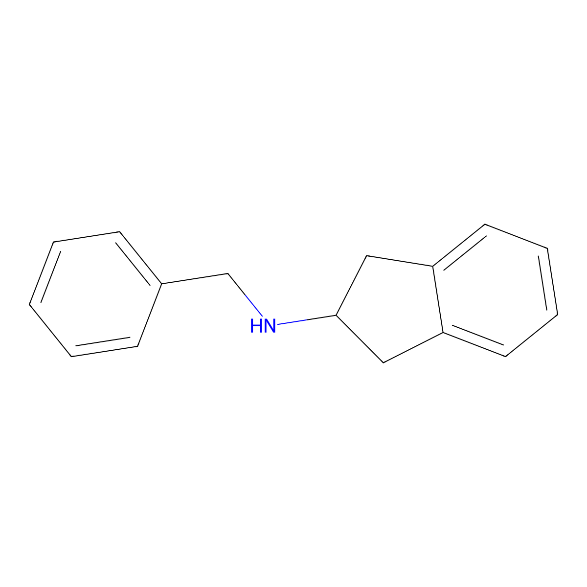 N-benzyl-2,3-dihydro-1H-inden-2-amine molecular structure, CAS 53545-60-1