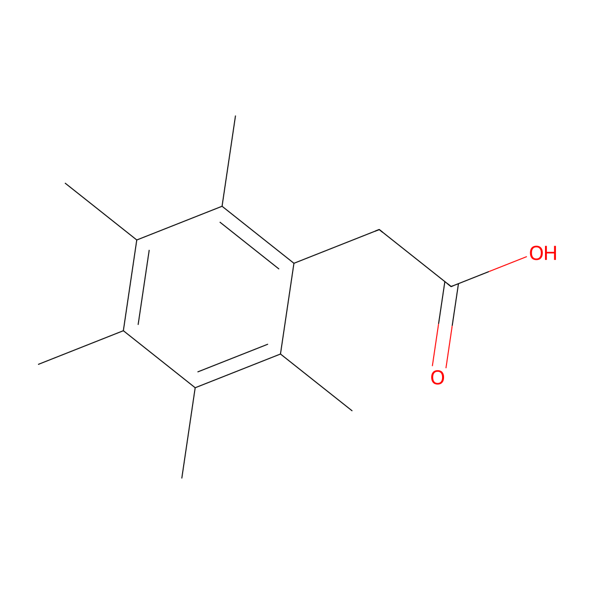 2-(2,3,4,5,6-pentamethylphenyl)acetic Acid molecular structure, CAS 53546-75-1