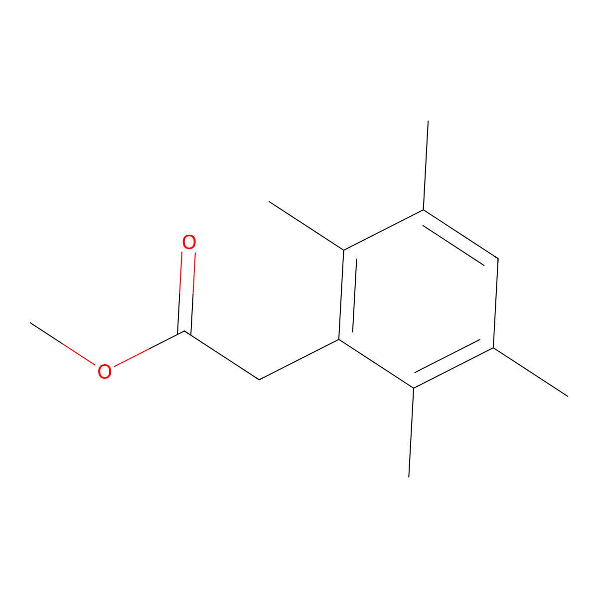 (2,3,5,6-Tetramethylphenyl)acetic acid methyl ester molecular structure, CAS 53546-81-9