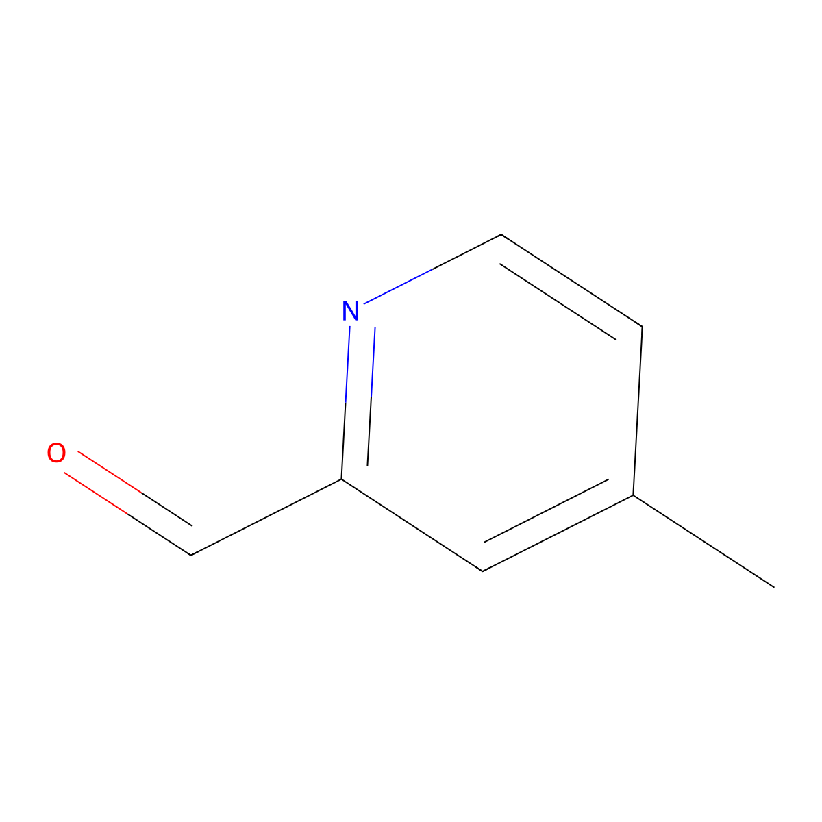 4-Methylpyridine-2-carbaldehyde molecular structure, CAS 53547-60-7