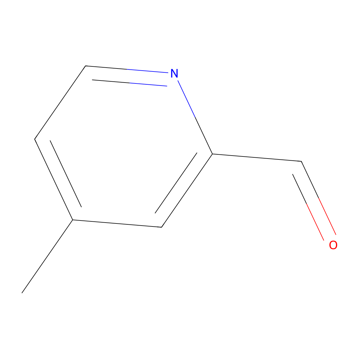 4-Methylpyridine-2-carbaldehyde molecular structure, CAS 53547-60-7