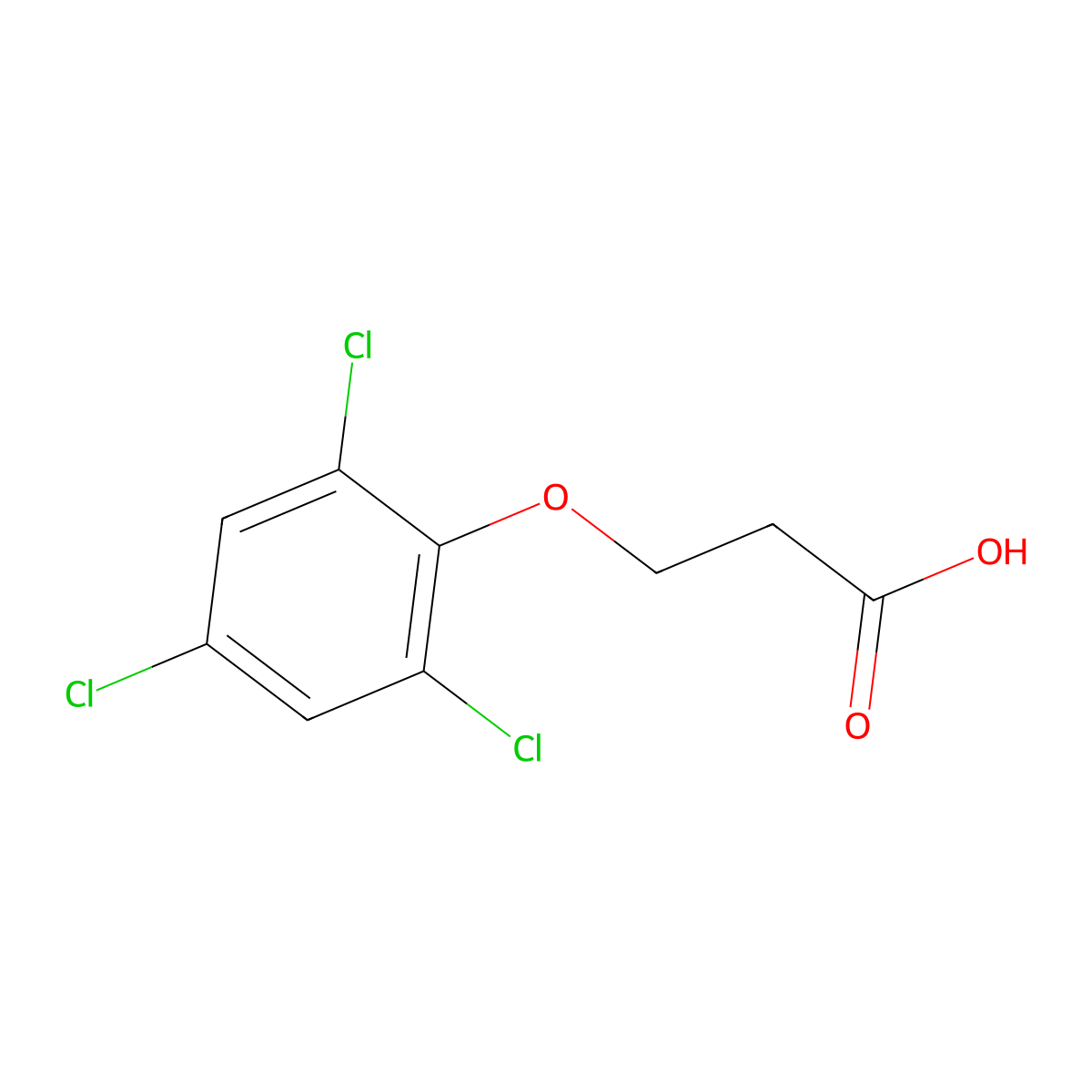2-(2,4,6-Trichlorophenoxy)propionic acid molecular structure, CAS 53548-21-3