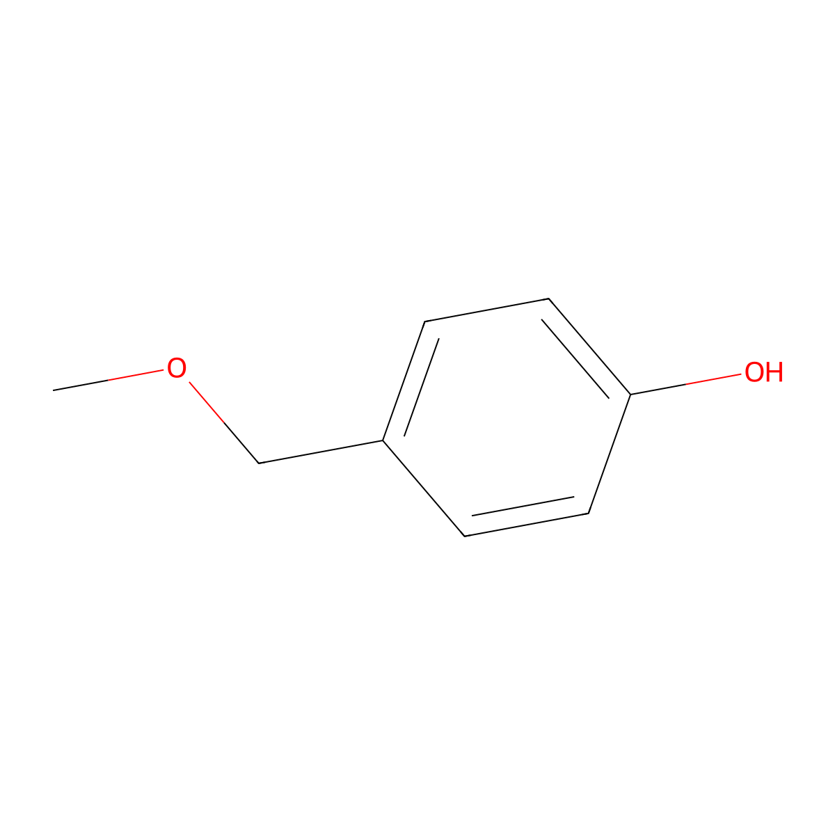 4-(Methoxymethyl)phenol molecular structure, CAS 5355-17-9