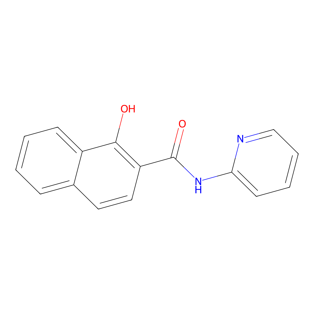 1-hydroxy-N-pyridin-2-yl-2-naphthamide molecular structure, CAS 5355-36-2