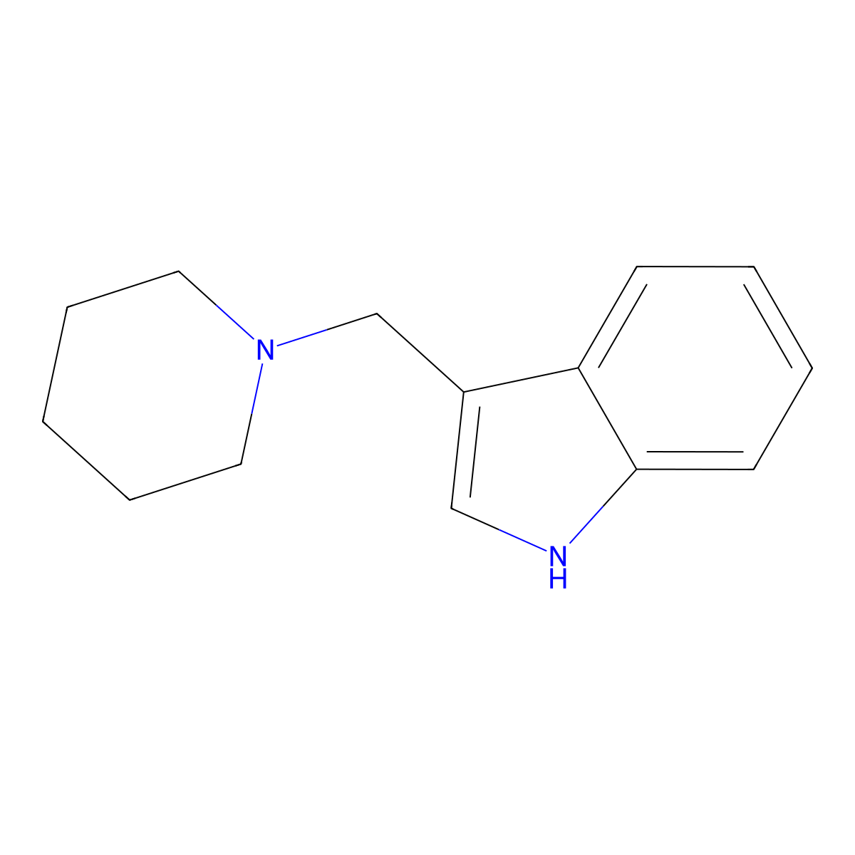 N-Skatylpiperidine molecular structure, CAS 5355-42-0