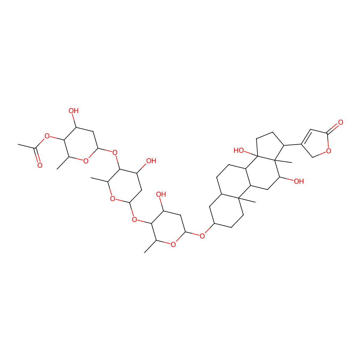 beta-Acetyldigoxin molecular structure, CAS 5355-48-6
