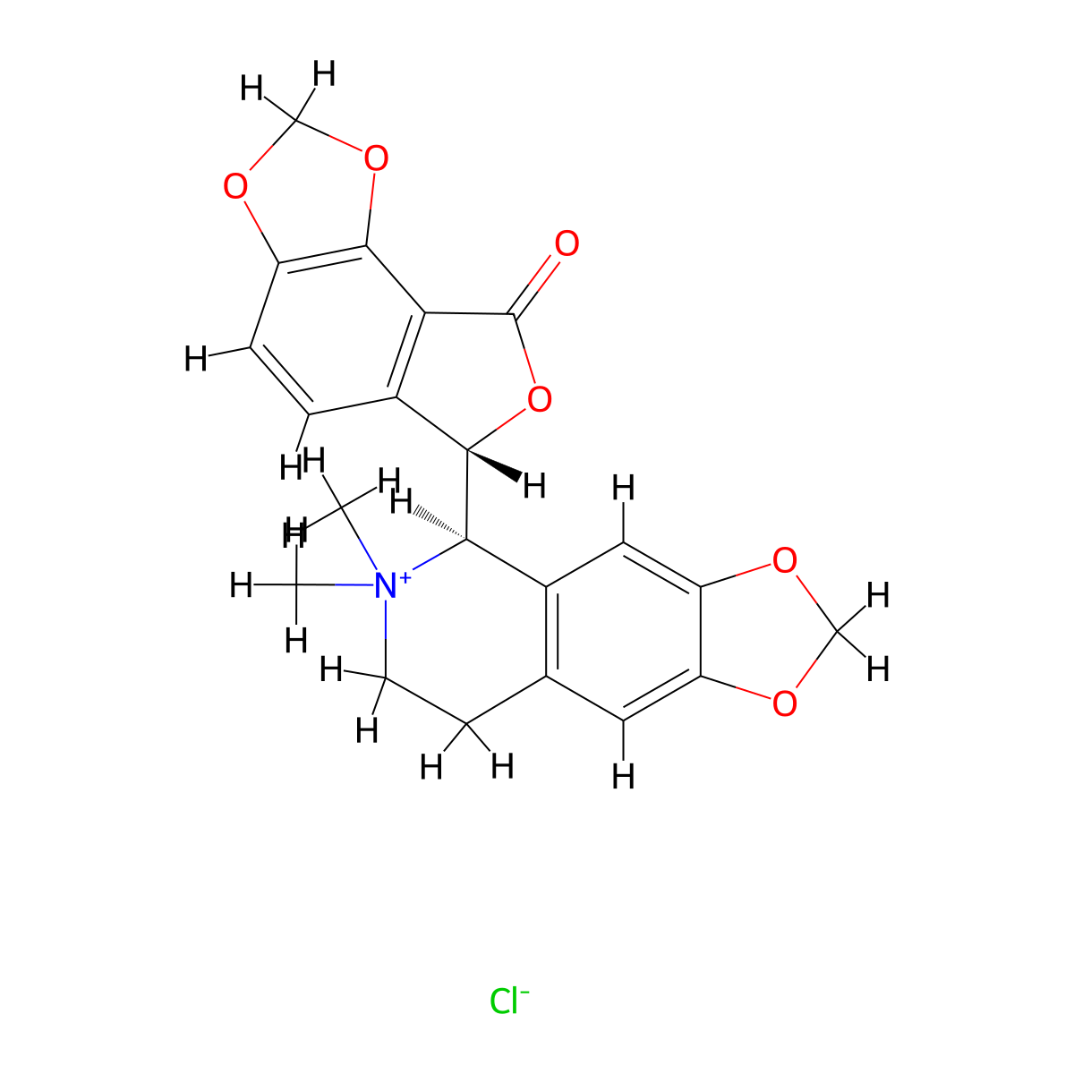 (-)-Bicuculline methochloride molecular structure, CAS 53552-05-9