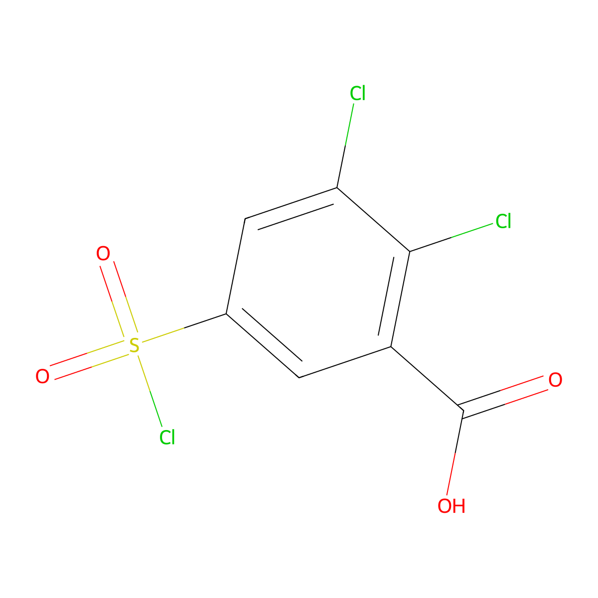 2,3-Dichloro-5-(chlorosulfonyl)benzoic acid molecular structure, CAS 53552-95-7