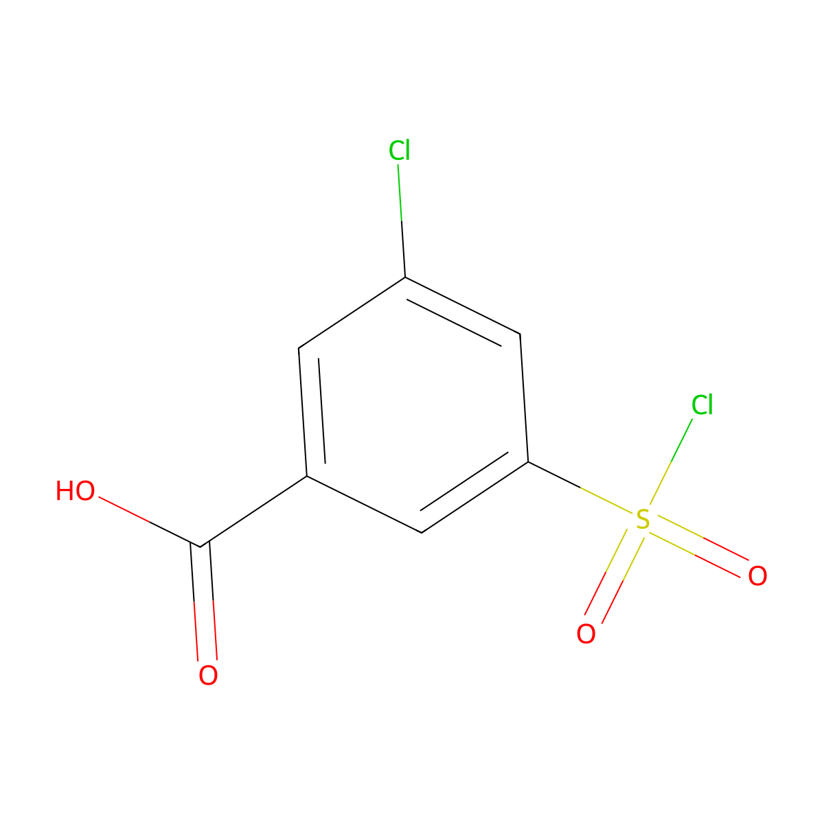 3-Chloro-5-(chlorosulfonyl)benzoic acid molecular structure, CAS 53553-11-0