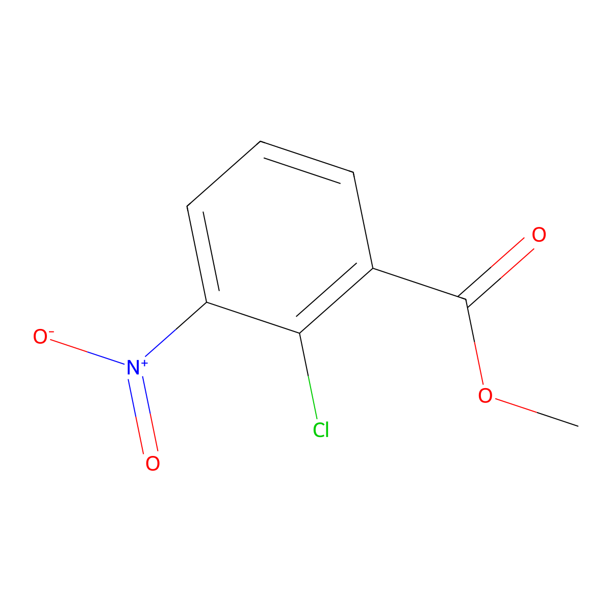 Methyl 2-chloro-3-nitrobenzoate molecular structure, CAS 53553-14-3