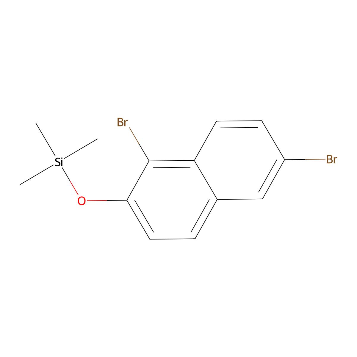 [(1,6-Dibromonaphthalen-2-yl)oxy]trimethylsilane molecular structure, CAS 53553-74-5