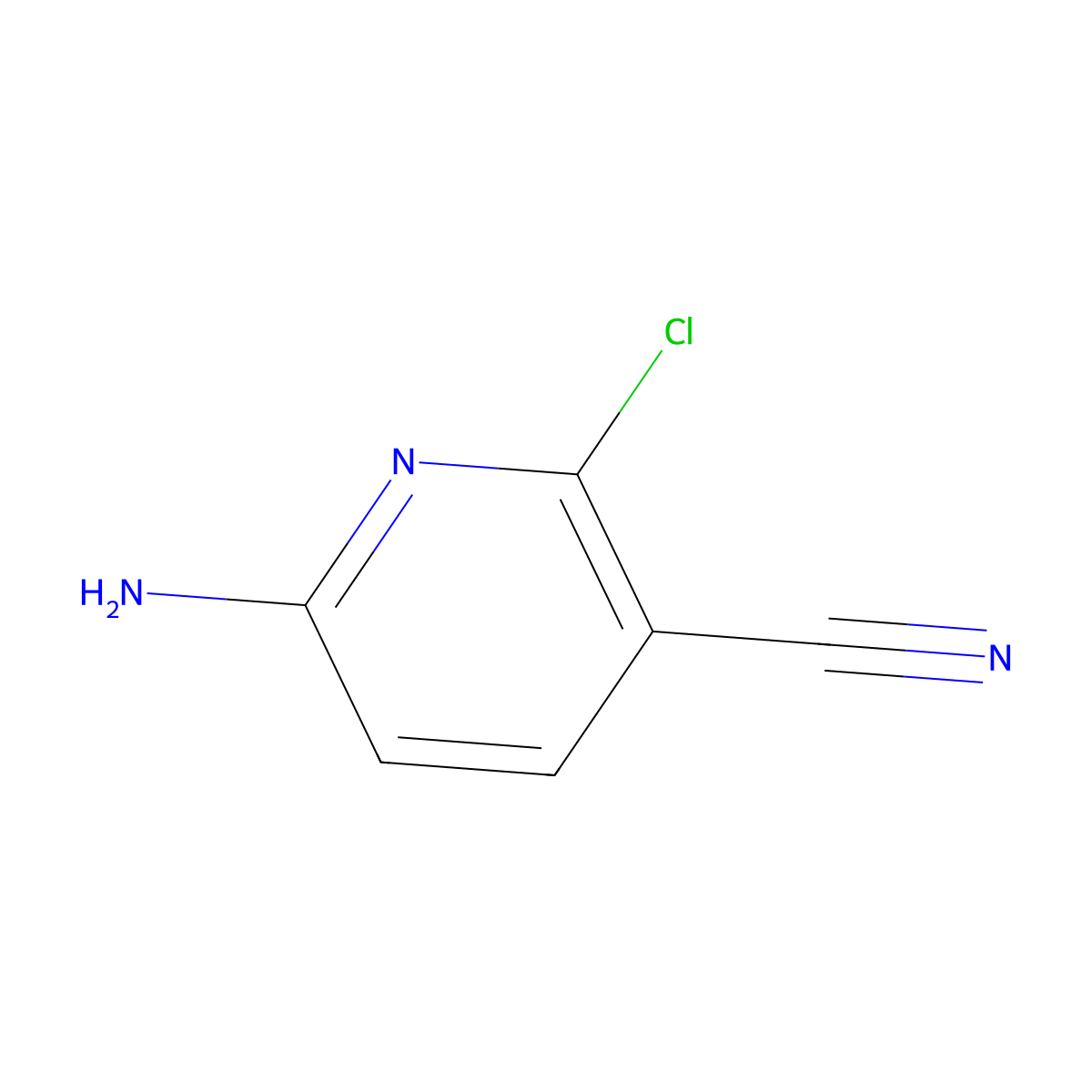 6-Amino-2-chloronicotinonitrile molecular structure, CAS 53554-20-4