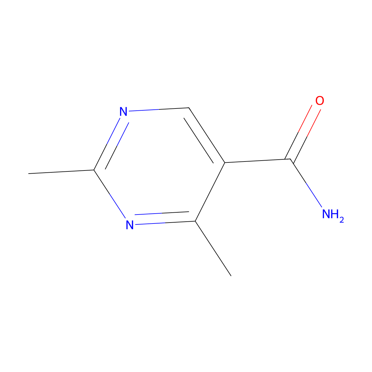 2,4-Dimethylpyrimidine-5-carboxamide molecular structure, CAS 53554-30-6