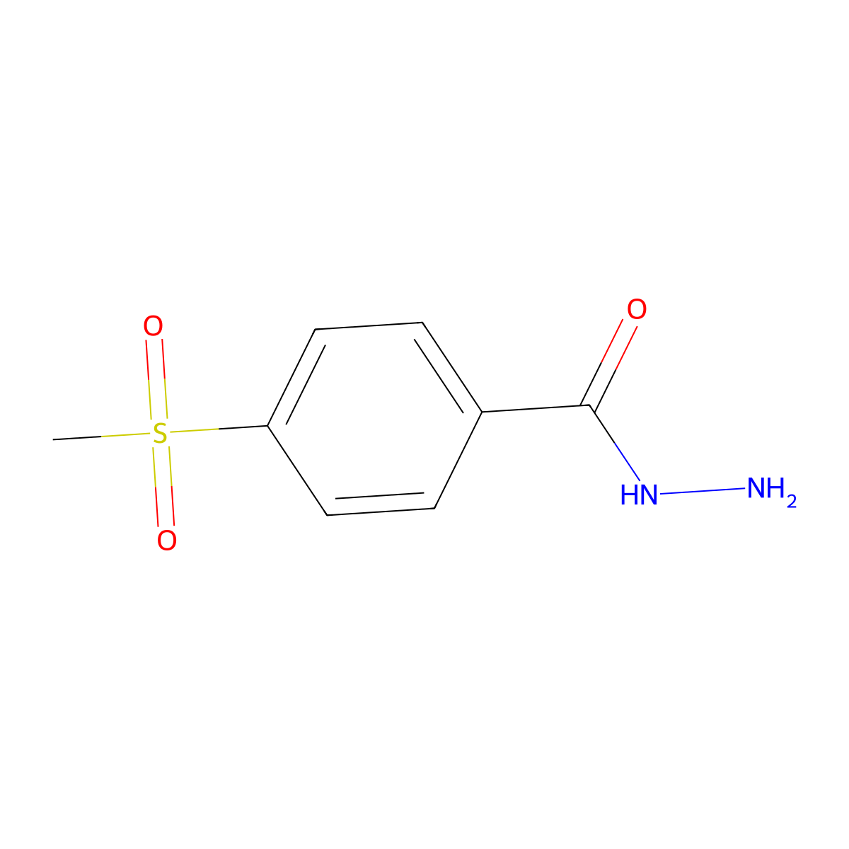 4-(Methylsulfonyl)benzohydrazide molecular structure, CAS 53554-94-2