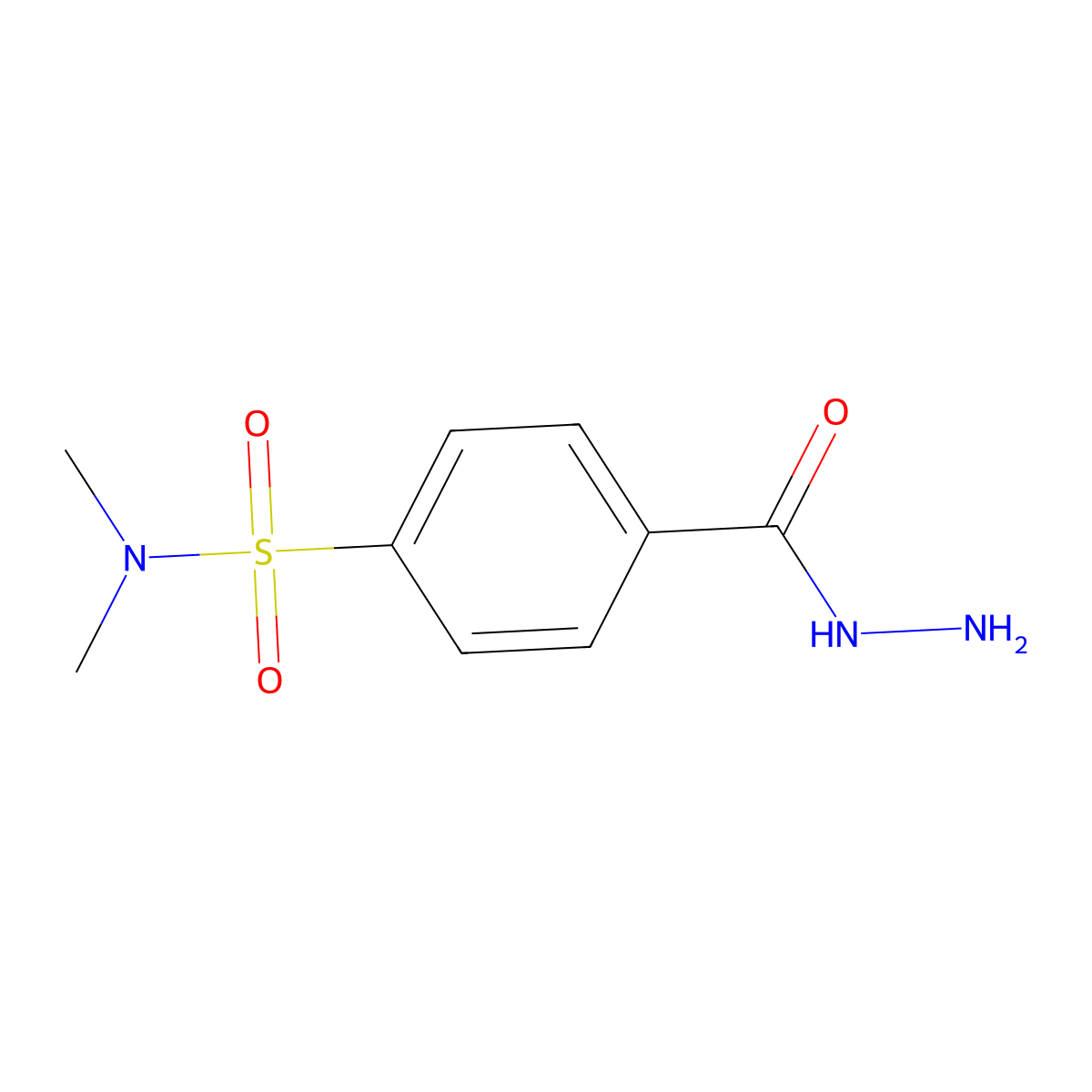 4-(hydrazinecarbonyl)-N,N-dimethylbenzenesulfonamide molecular structure, CAS 53554-96-4