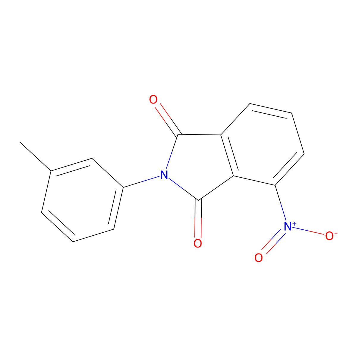 2-(3-methylphenyl)-4-nitro-1H-isoindole-1,3(2H)-dione molecular structure, CAS 53555-09-2