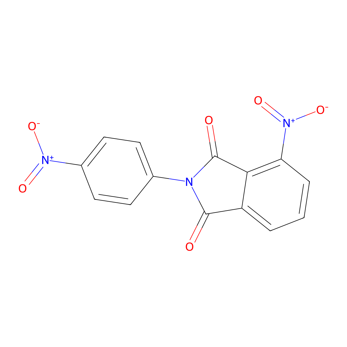 4-Nitro-2-(4-nitro-phenyl)-isoindole-1,3-dione molecular structure, CAS 53555-13-8