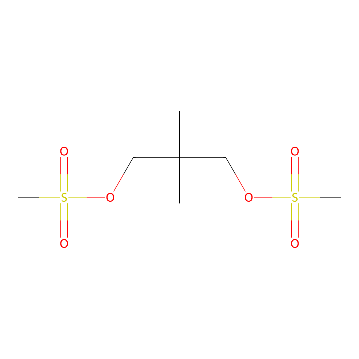 Neopentyl glycol dimethylsulfate molecular structure, CAS 53555-41-2