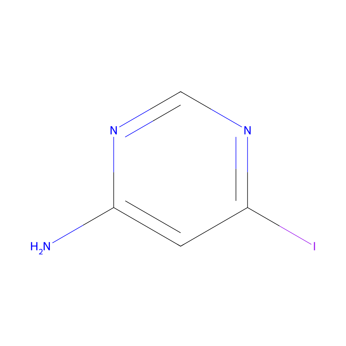 4-Amino-6-iodopyrimidine molecular structure, CAS 53557-69-0