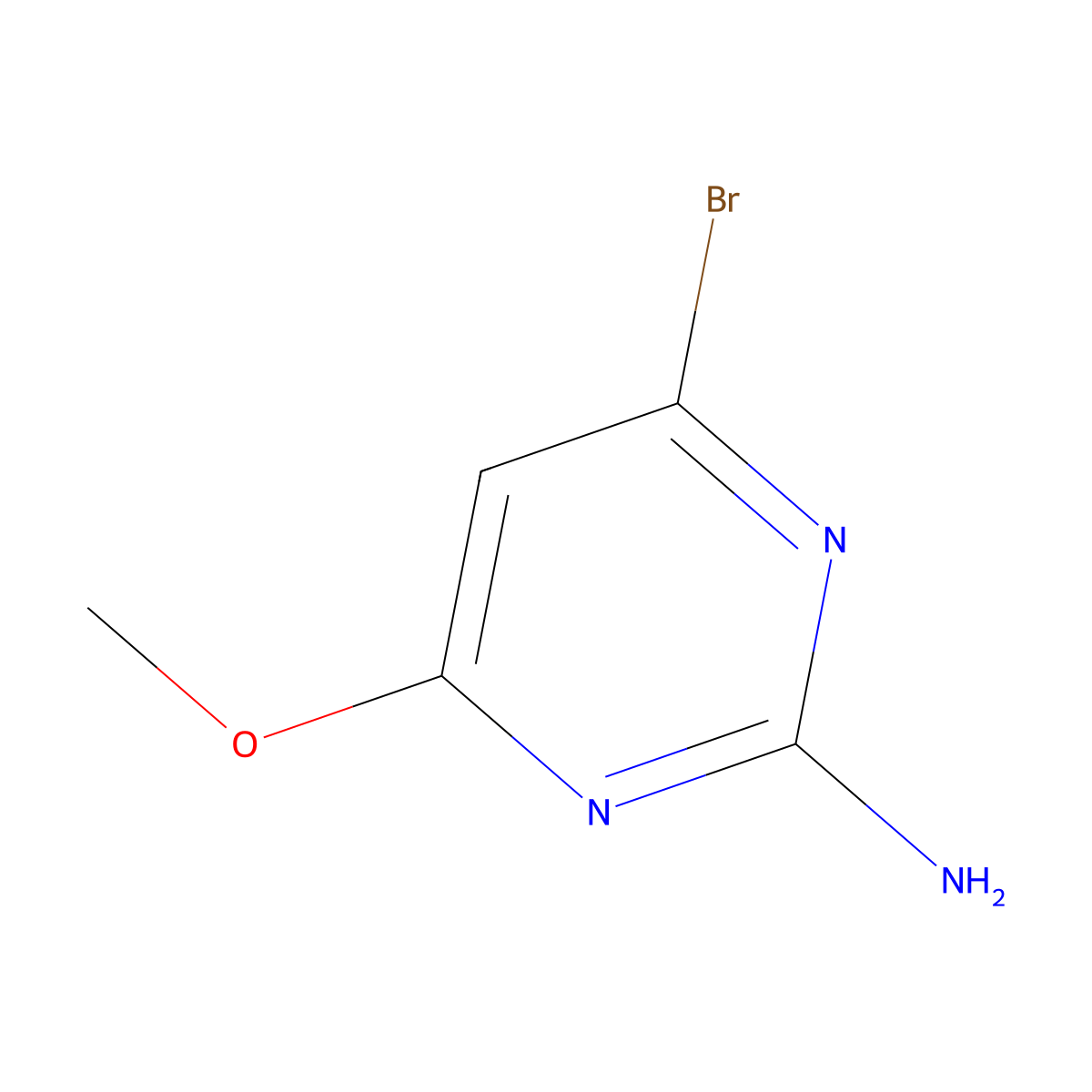 4-Bromo-6-methoxypyrimidin-2-amine molecular structure, CAS 53557-85-0